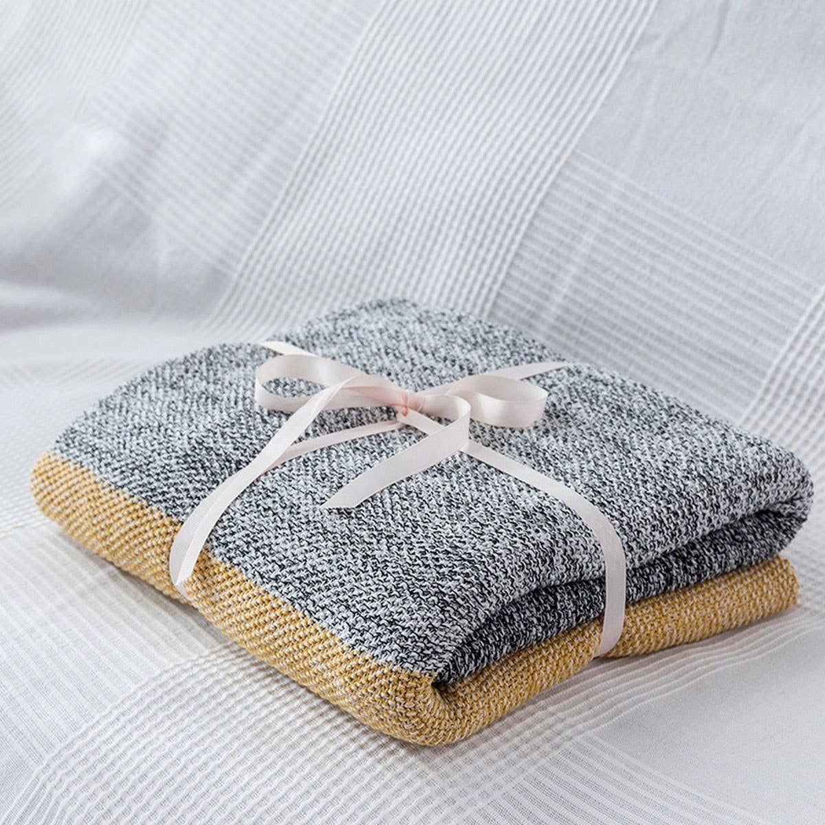 NEW FOUR-COLOR GRADIENT THROW BLANKET SOFA COVER