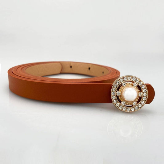 WOMEN'S FASHIONABLE PEARL AND DIAMOND BELT_CWABE0706