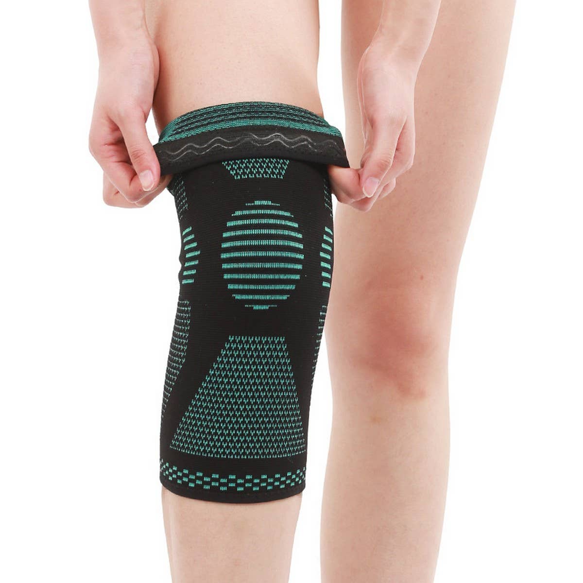 Elastic Knee Brace with Double Wave Non-Slip Grip