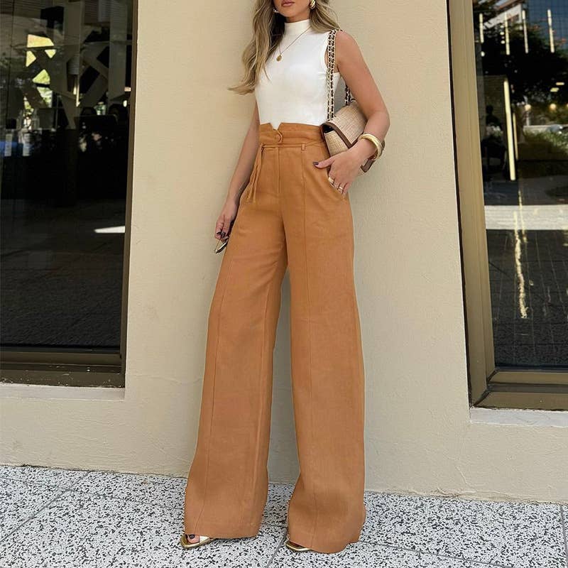 STYLISH COMMUTER CHIC CHIC HIGH-WAISTED PANTS