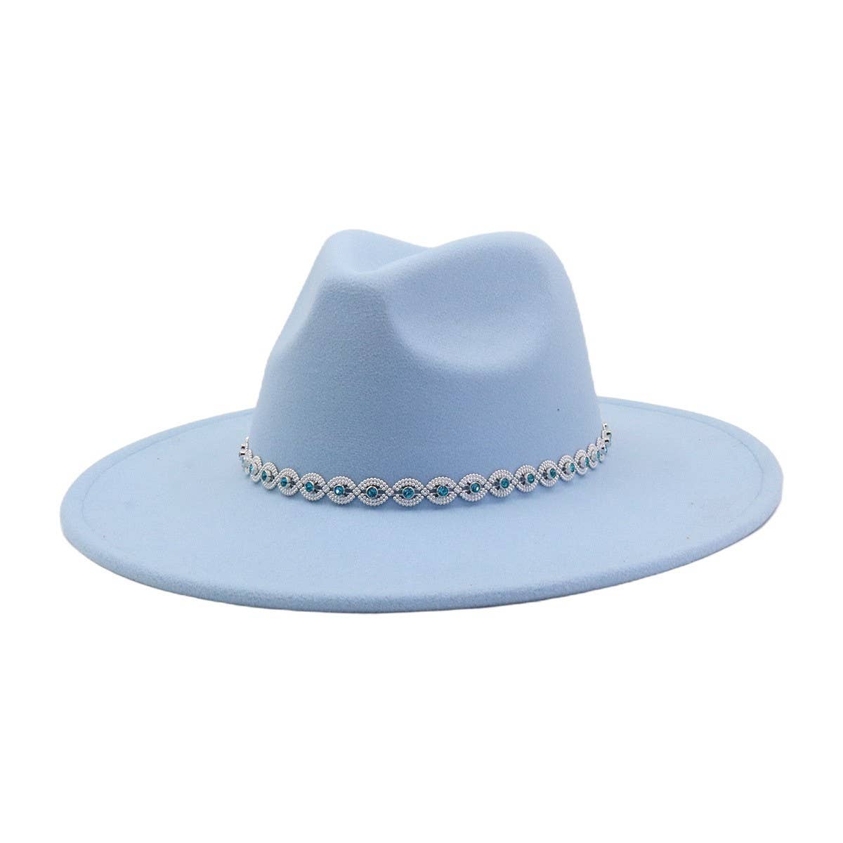 Ethnic Style Wool Blend Fedora Hat Men & Women_CWAH04388