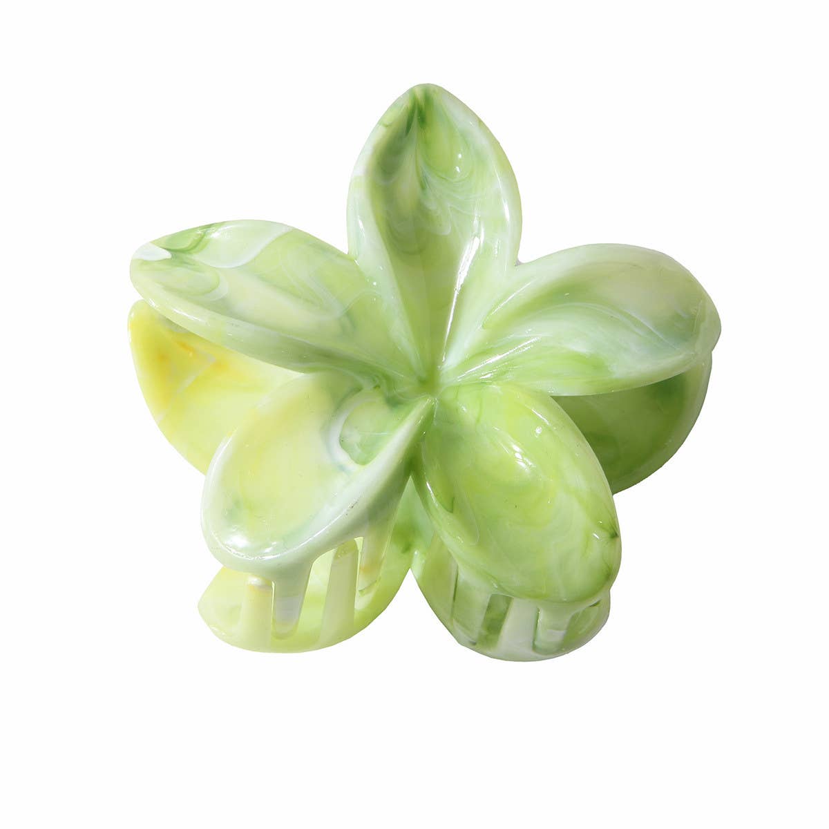 Marble Flower Hair Claw - Two-Tone Petal Clip_CWAHA1040