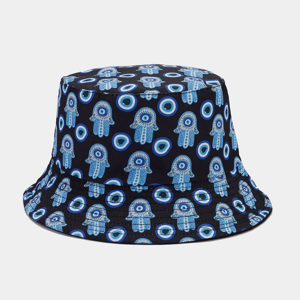 RETRO FULL PRINT DOUBLE-SIDED BUCKET HAT_CWAH1650