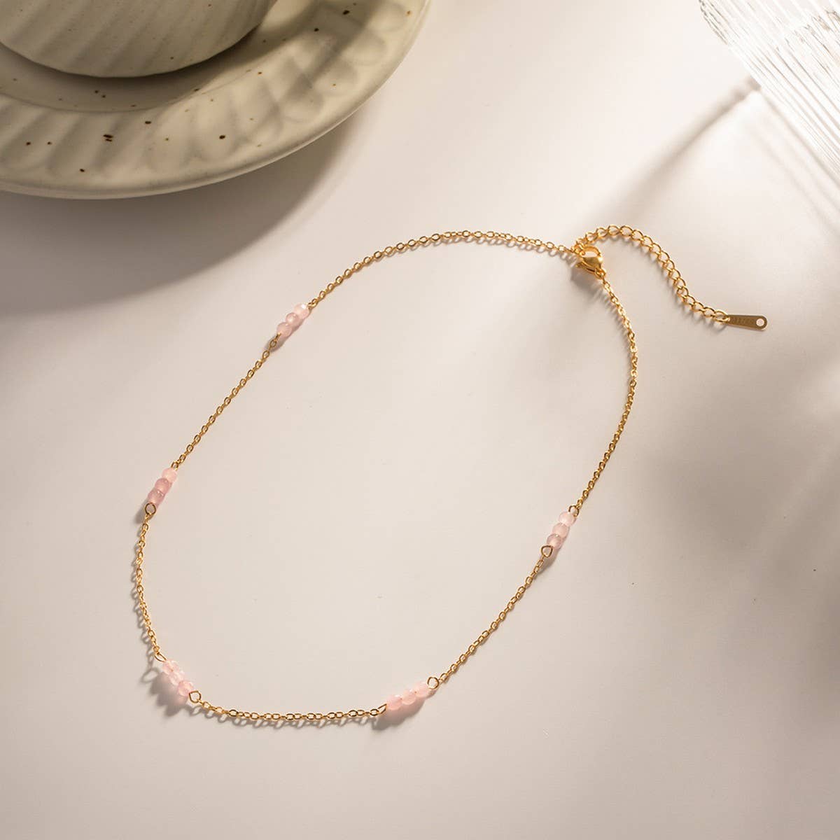PINK LAYERED VERSATILE NECKLACE THAT WON??¢T FADE_CWAJE1441