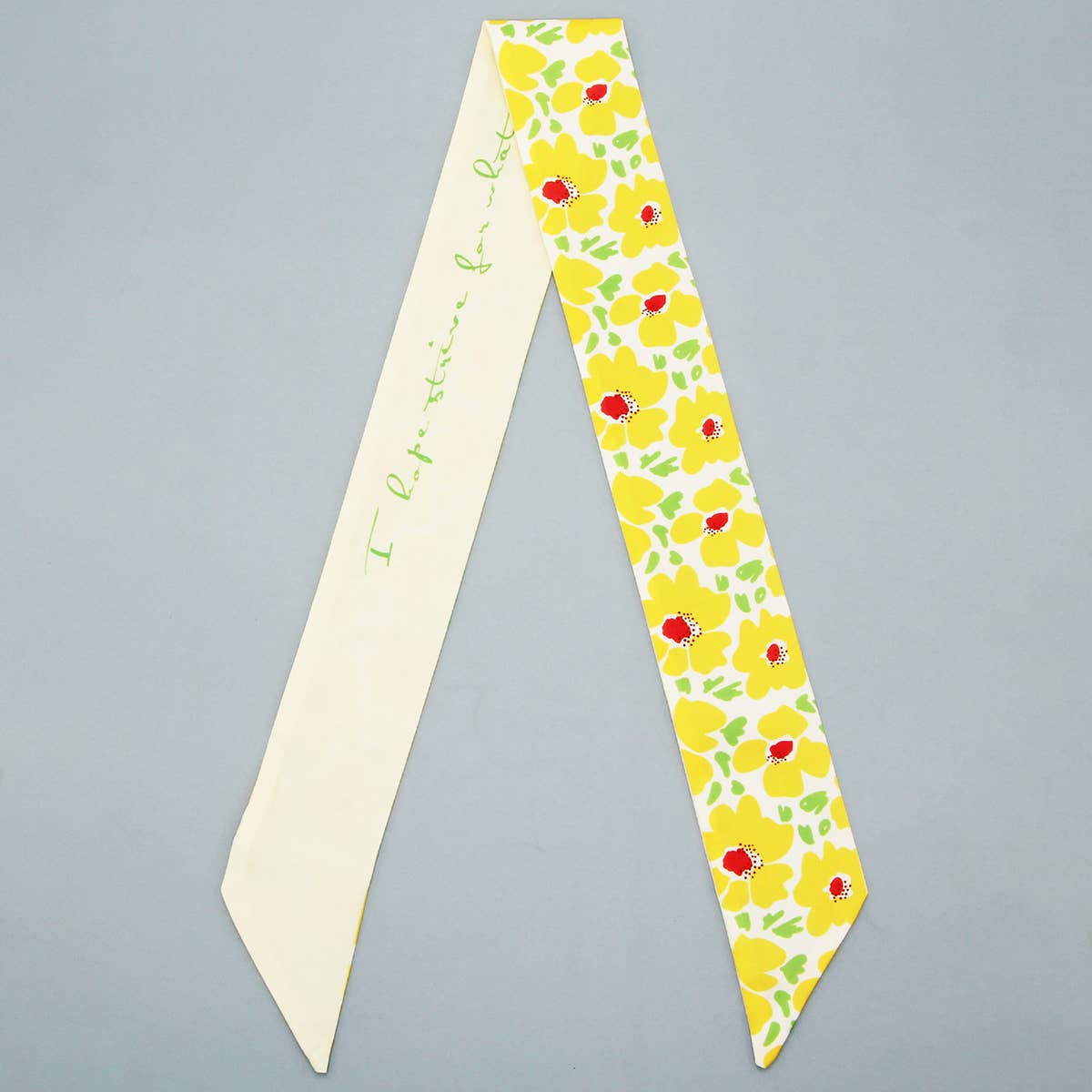 Floral Letter Twilly Scarf for Hair & Bag Accessor
