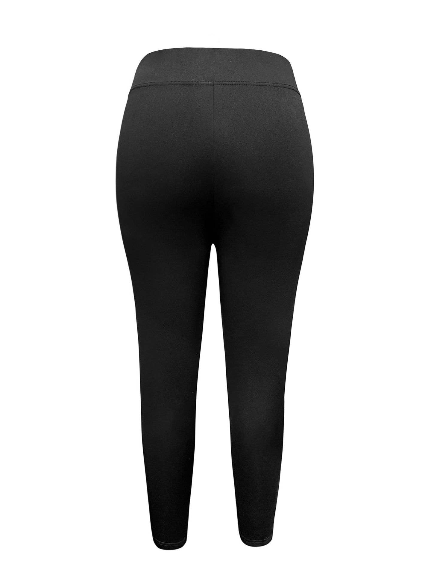 ZIPPER SPLICING ELASTIC SMALL LEGS PANTS