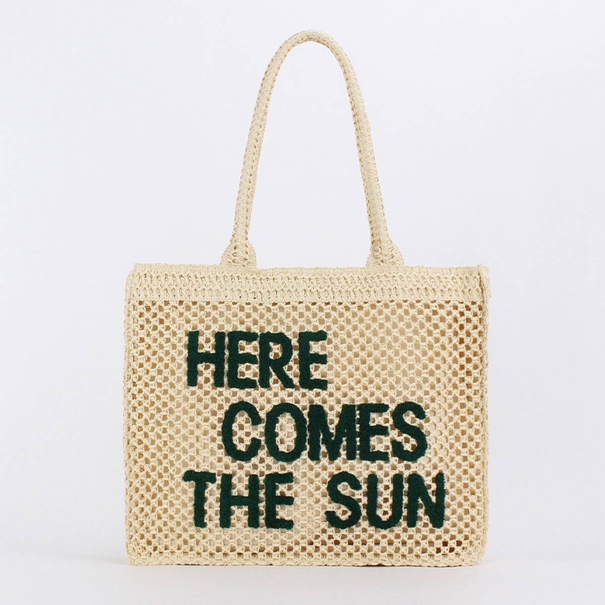 LARGE CAPACITY STRAW BAG WITH EMBROIDERED LETTERS_CWAB4700