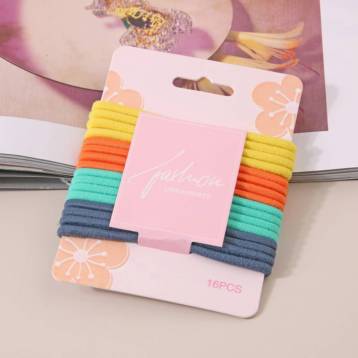 SIMPLE HAIR TIE 16PCS SET_CWAHA0488