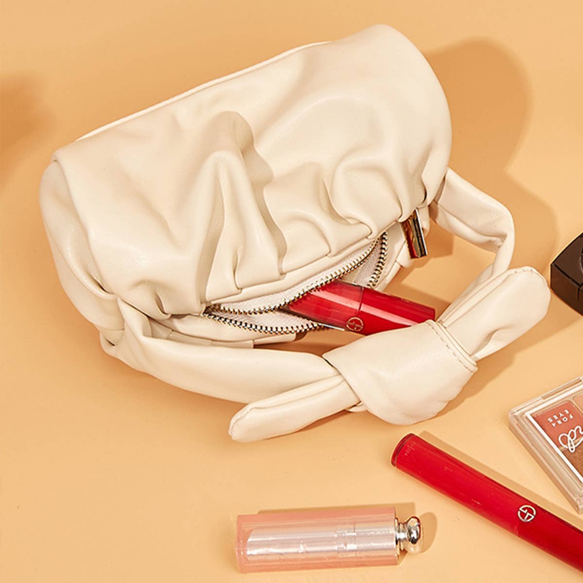 PORTABLE BOW HANDBAG MAKEUP BAG_CWAB1433