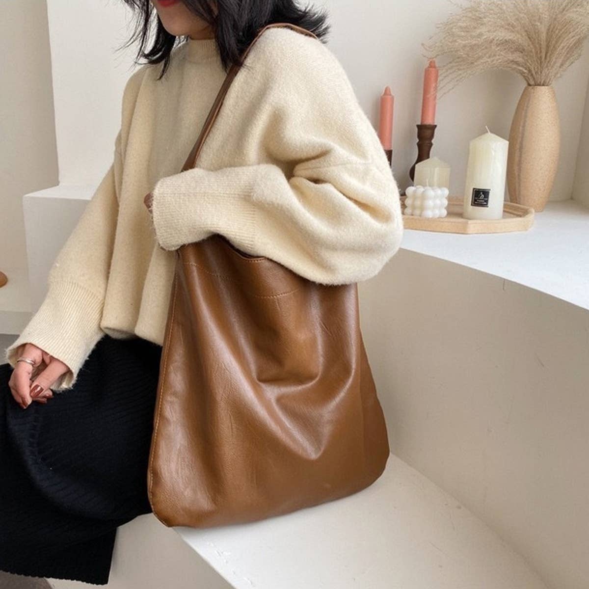 CWAB4833_LARGE CAPACITY CASUAL VERSATILE SHOULDER BAG