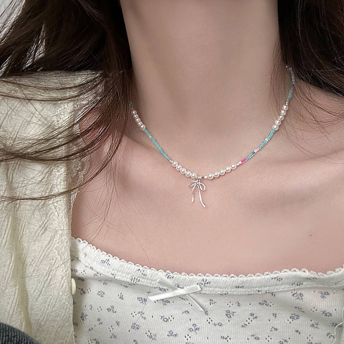 HIGH-END LUXURY BOW PENDANT NECKLACE FOR WOMEN