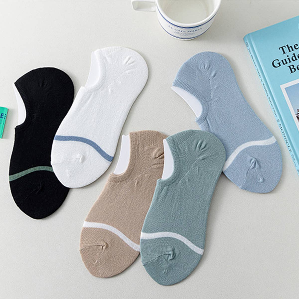 CWMS2469_NEW STYLE SHALLOW STRIPED THIN SOCKS