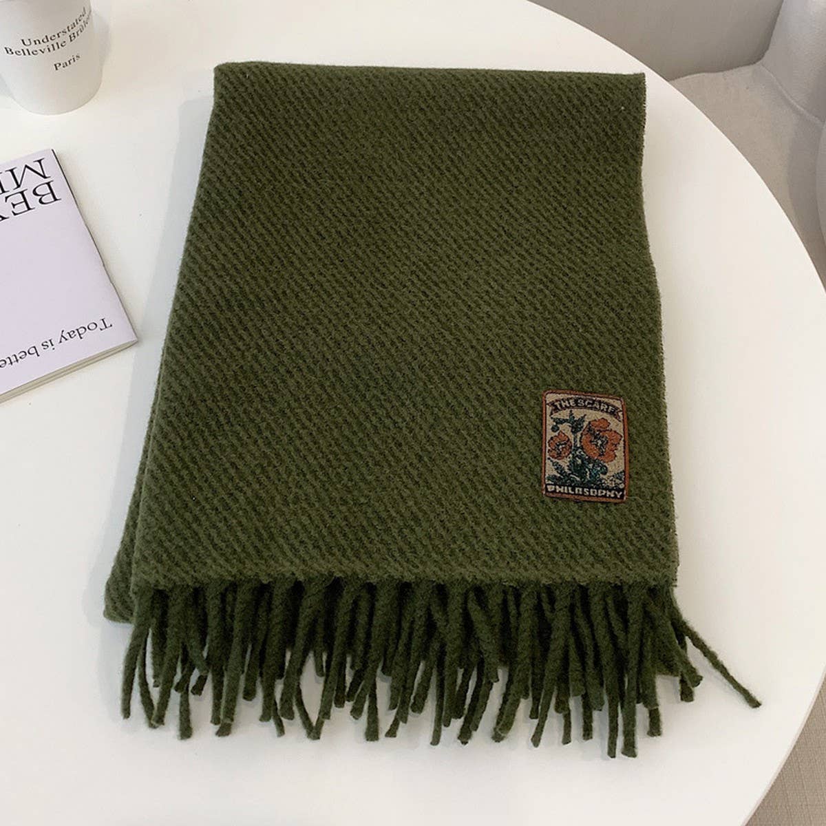 Winter Solid Acrylic Blend Scarf ? Neckwarmer