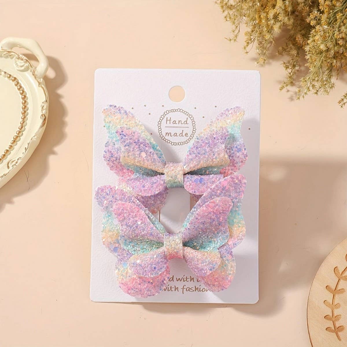 3D Gradient Glitter Bow Baby Hair Clip_CWAHA6755