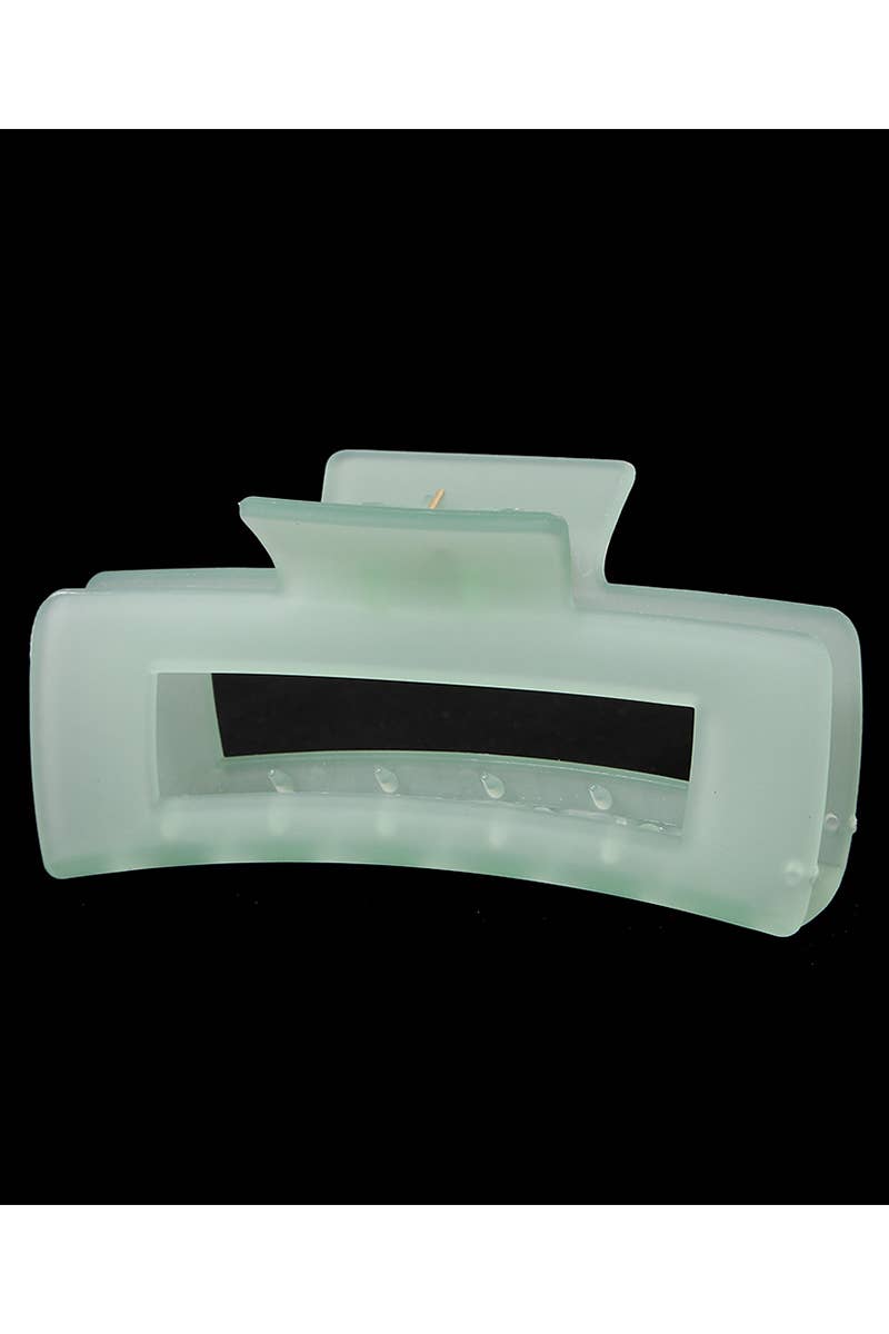 Summer Jelly Hair Claw - Avocado Green Matte Clip_CWAHA0093