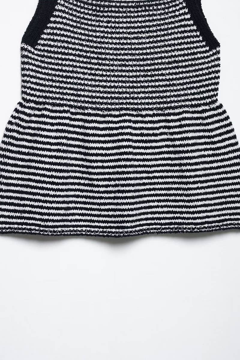 Cwttsl0360_Fashion Casual Striped Knitted Camisole