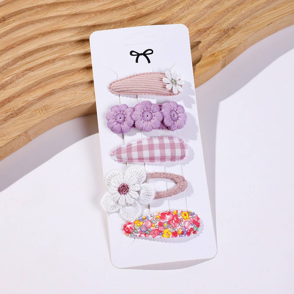 Daisy BB Clip Set ? Printed Cute Fabric Clips