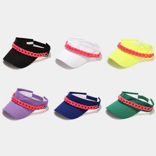 Nordic Acrylic Chain Sun Visor Hat for Women_CWAH3316