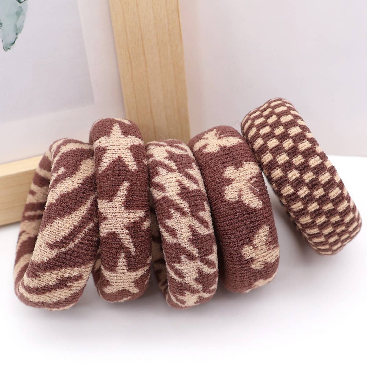 FASHION  WIDENED HAIR TIES(5PCS/BOX)_CWAHA0504