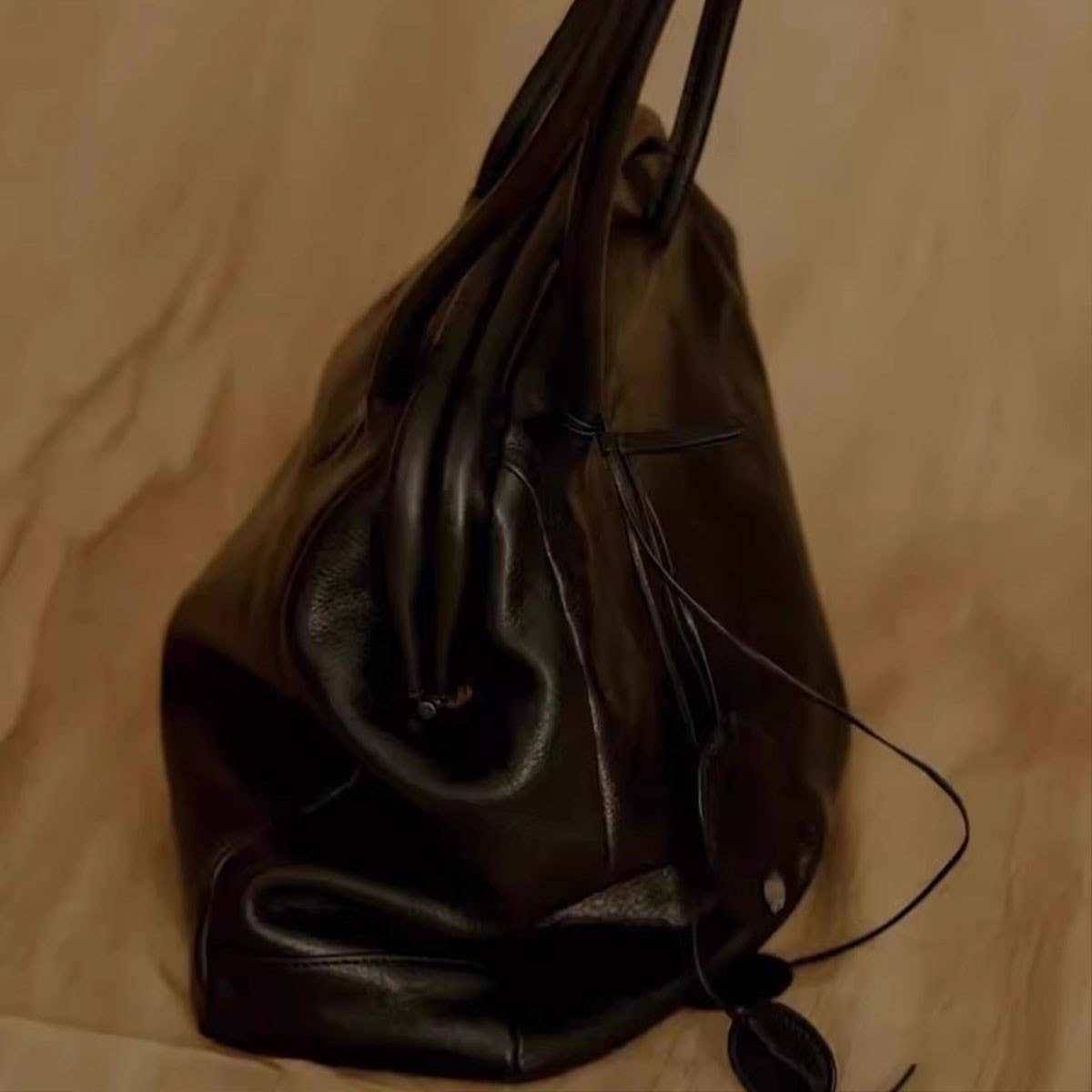 SPLICING ONE-SHOULDER SHELL BAG VINTAGE HANDBAG_CWAB4110