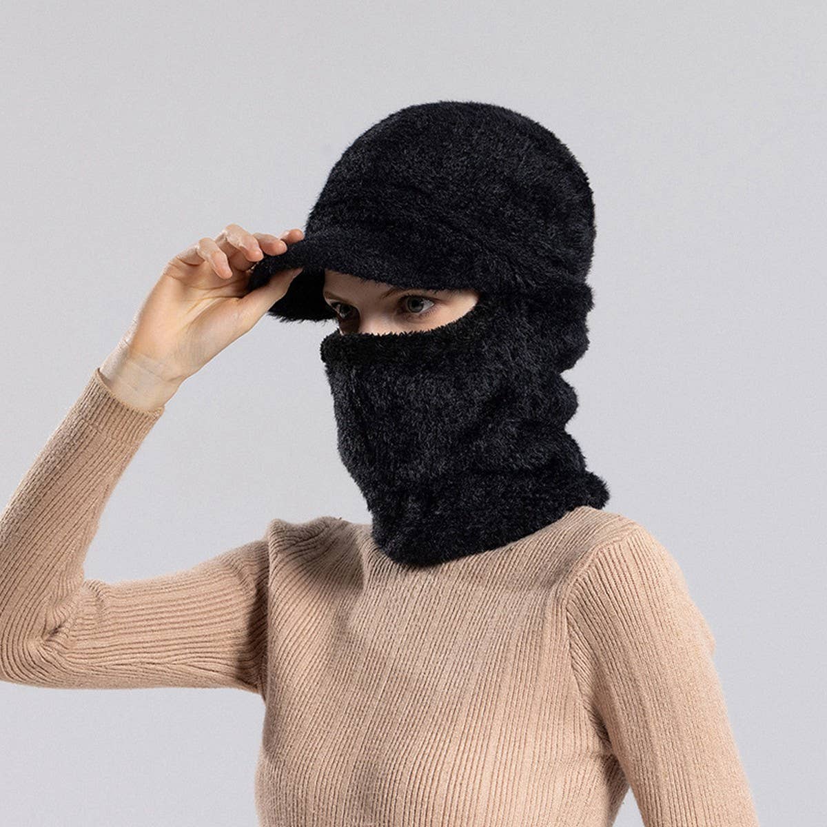 2024 NEW PLUSH HAT NECKBAND ONE-PIECE HAT_CWASC1124