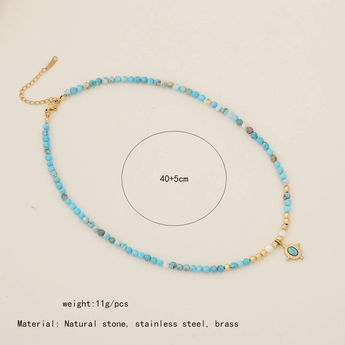 FASHIONABLE NATURAL STONE BEADED NECKLACE_CWAHA0883