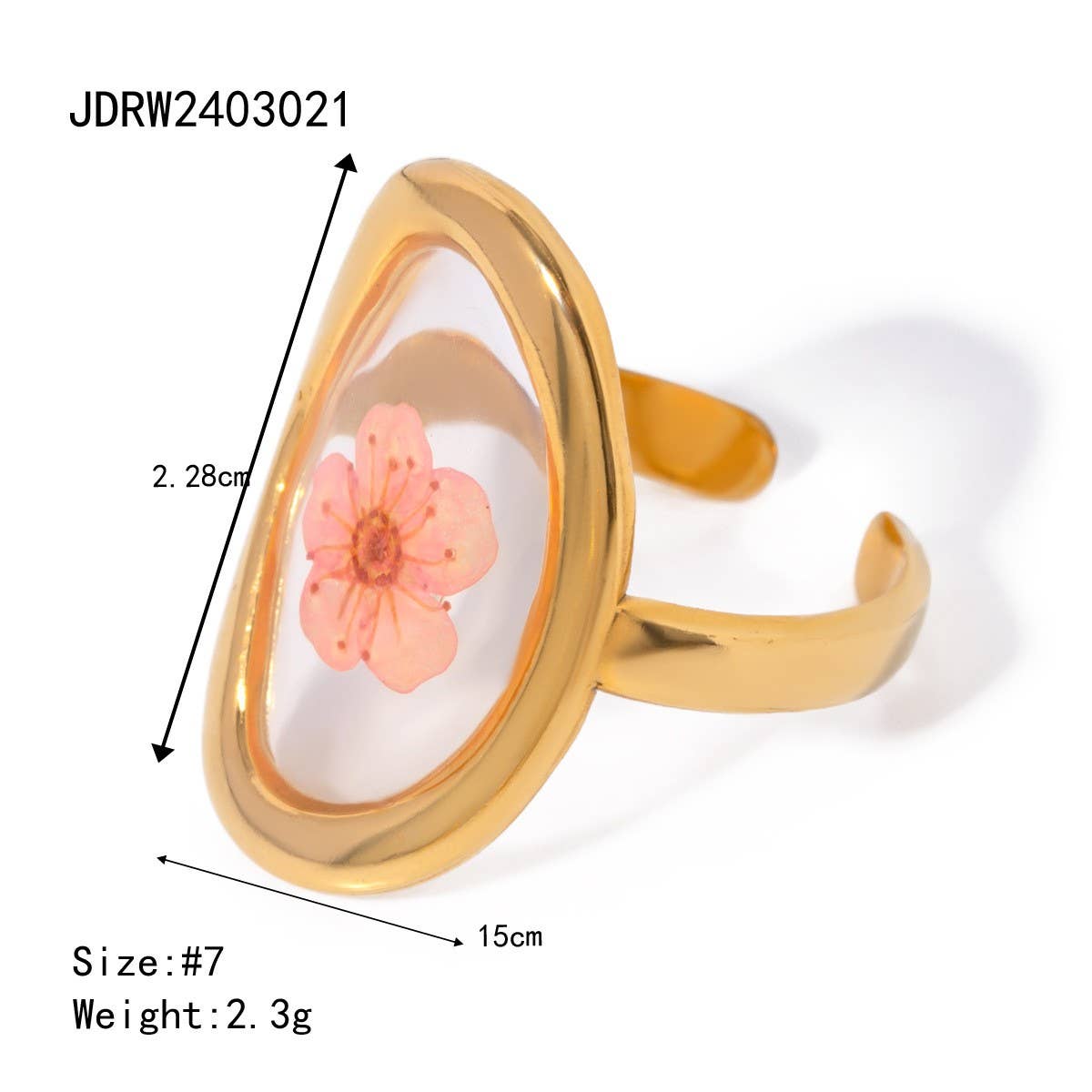 ROUND PRESERVED DRIED FLOWER RING
