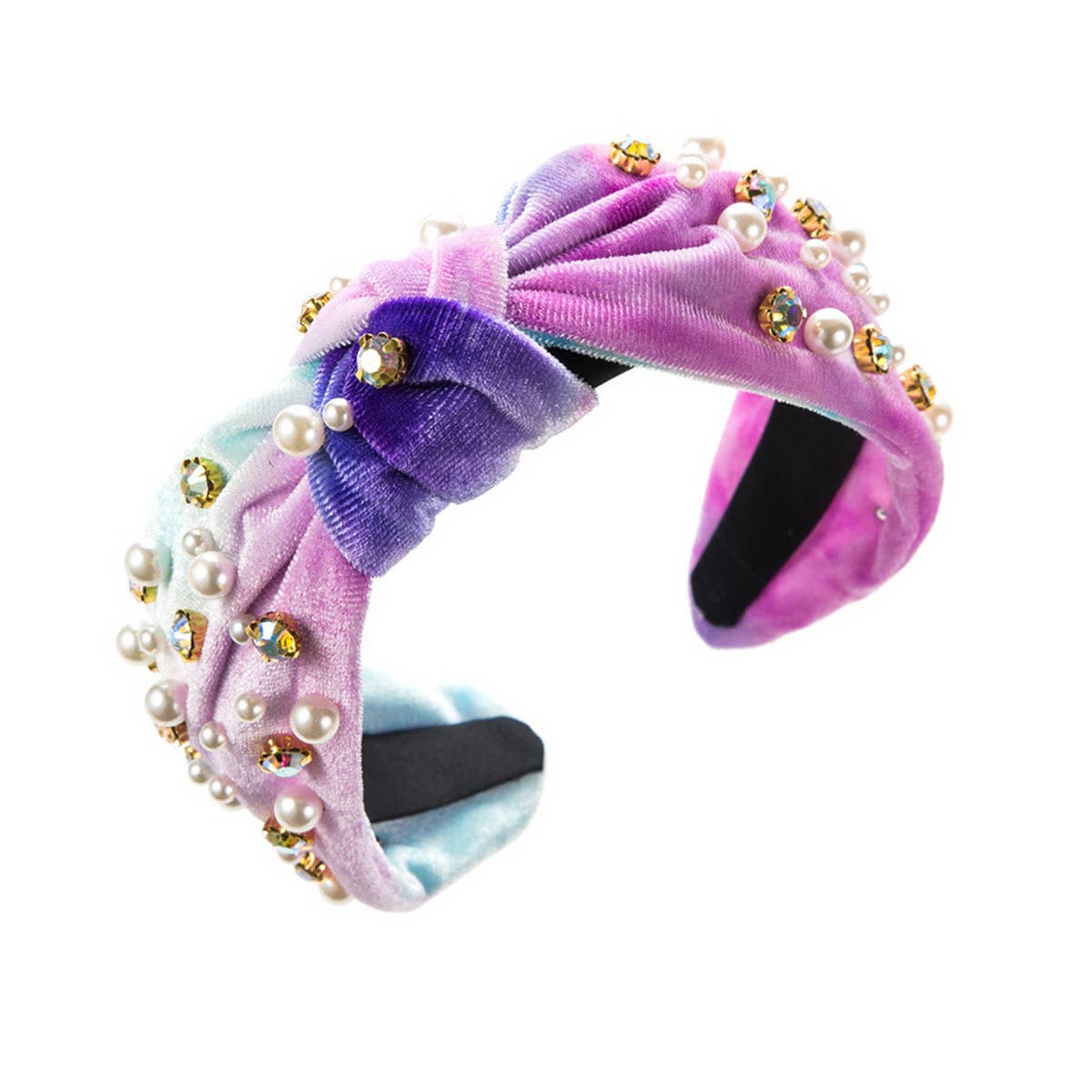 TIE-DYED CANDY-COLORED WIDE-BRIMMED HEADBAND