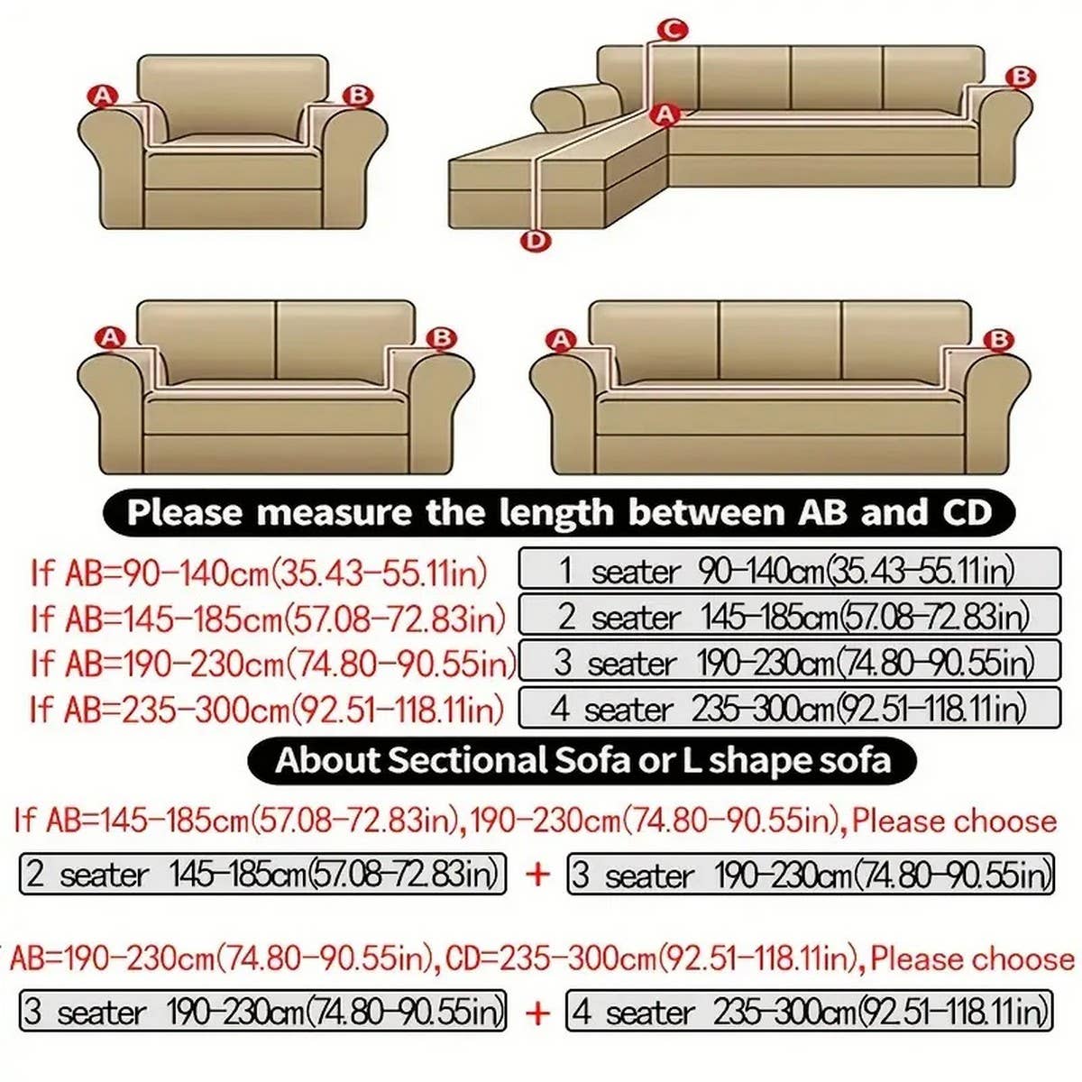 Nordic Style Sofa Cover, Stretch & Non-Slip Fit_CWMM8310