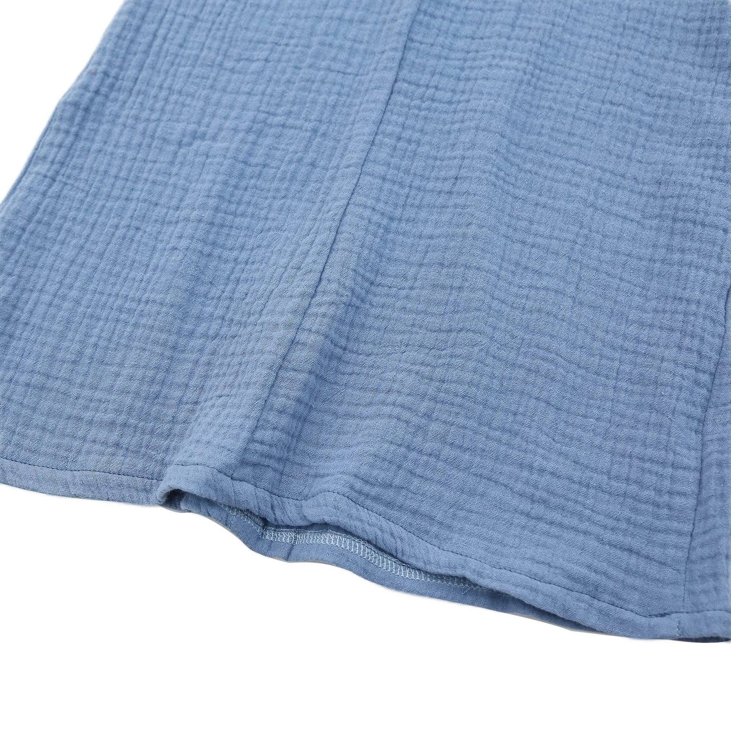 ELASTIC HIGH-WAISTED COTTON WIDE-LEG PANTS