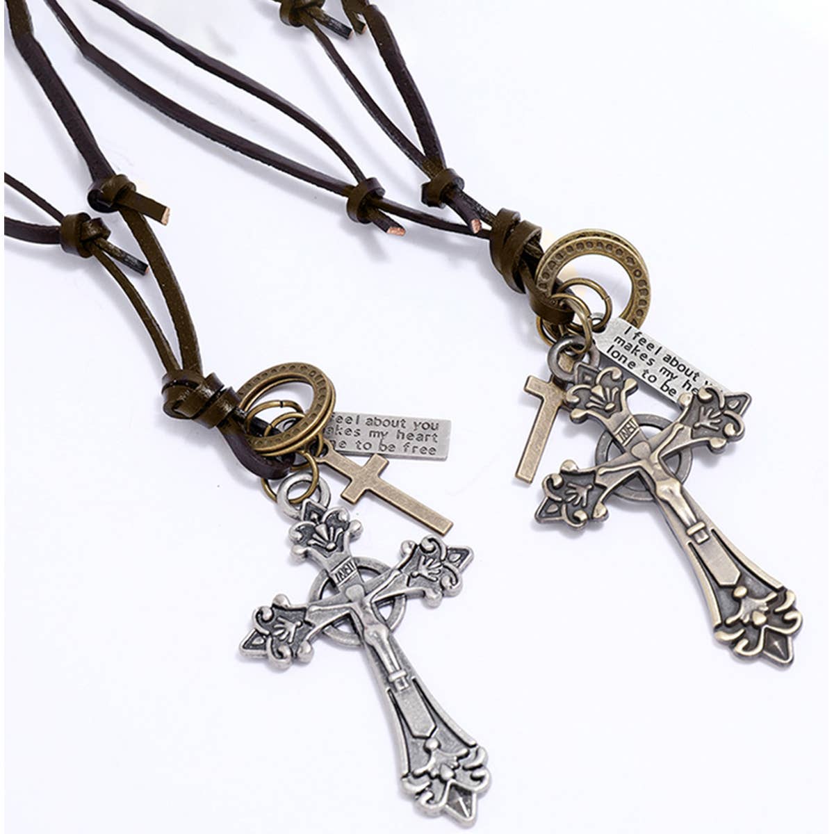 RETRO  ADJUSTABLE CROSS PENDANT NECKLACES_CWAJE0498