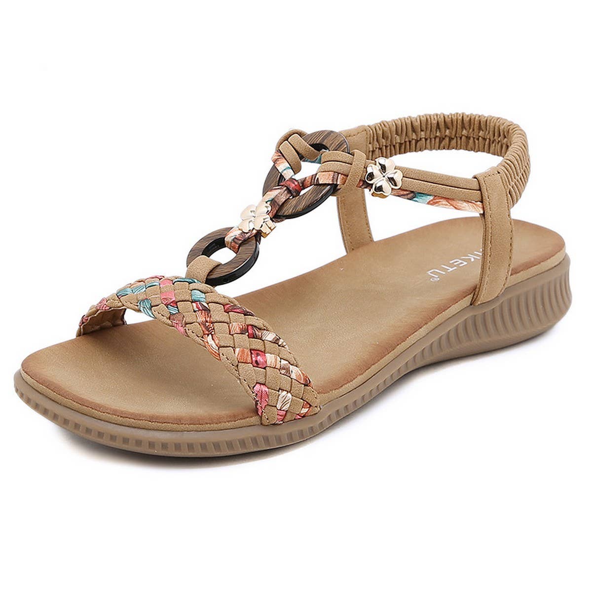 BOHEMIAN RETRO STYLE THICK SOLE FLAT SANDALS_CWSHS0521