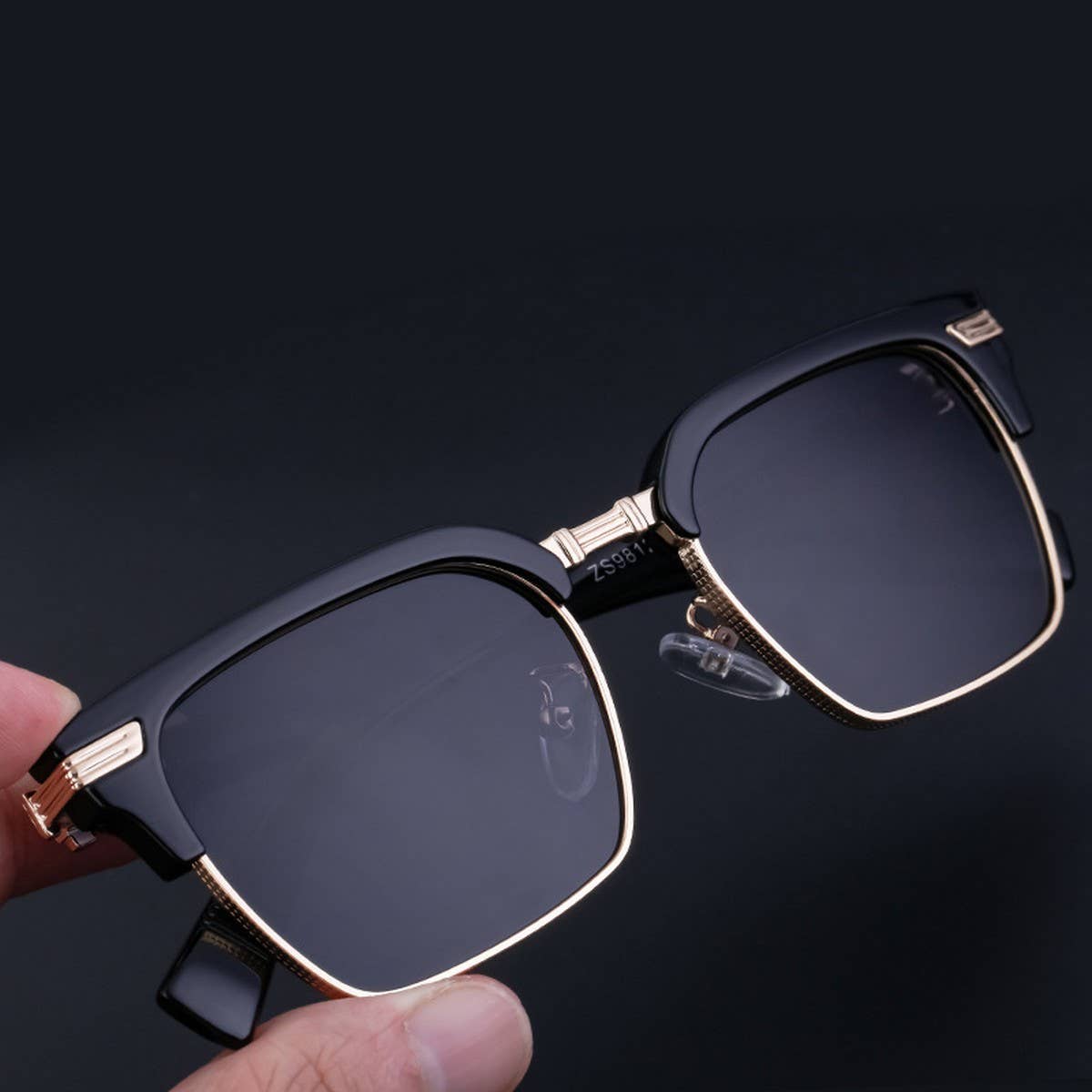 VINTAGE POLARIZED EYEBROW FRAME SUNGLASSES