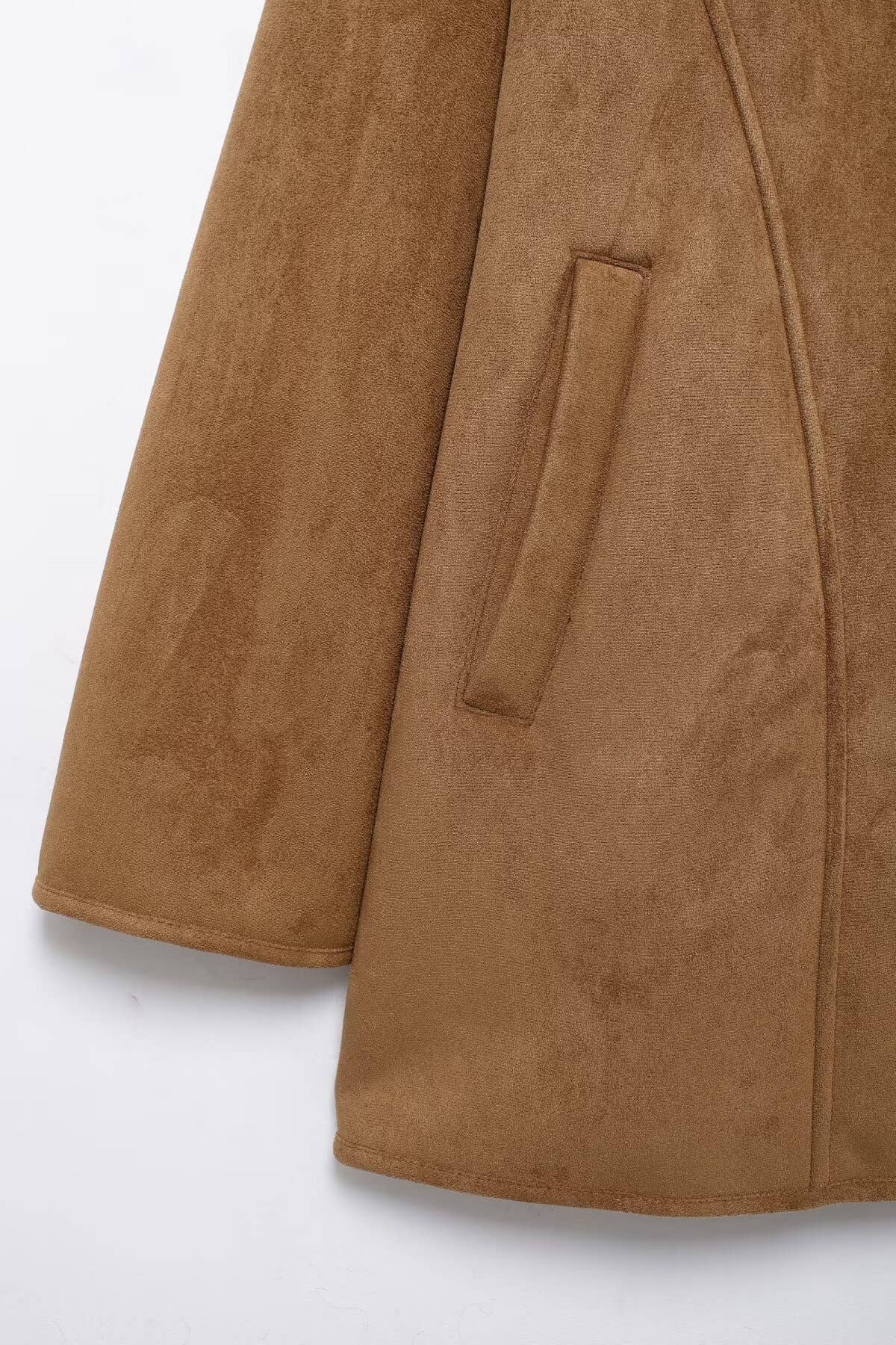 Street style double - sided medium - length coat