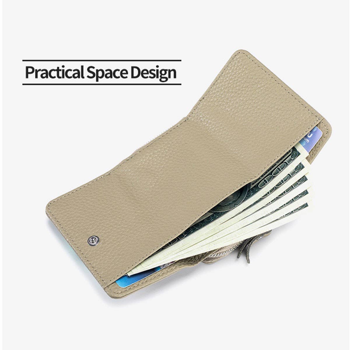 TRIFOLD MINI LARGE CAPACITY LEATHER WALLET_CWAB3703