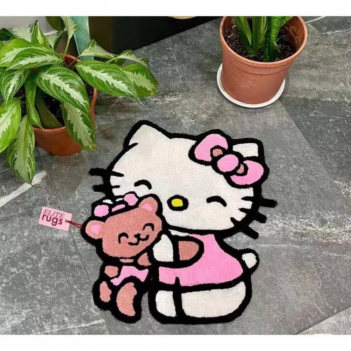 Cute Cat Bathroom Rug Absorbent Non-Slip Floor Mat