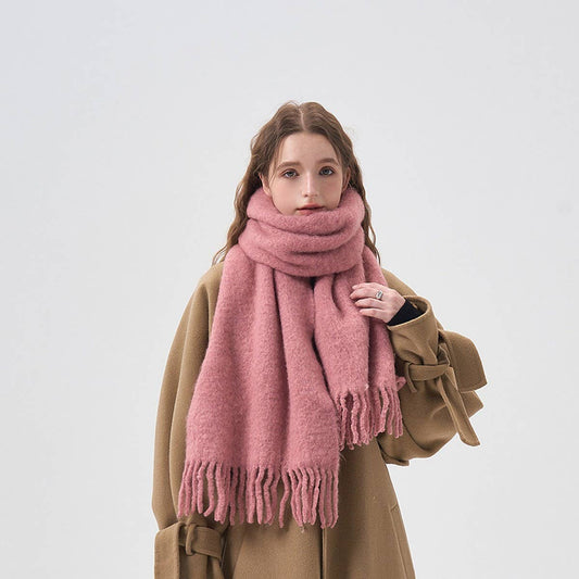 Wool Blend Solid Scarf ??Soft Warm Winter Wrap_CWASC2319