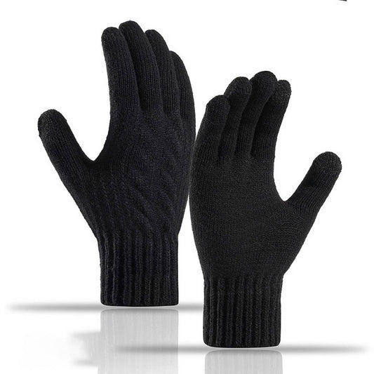 CWAG00580_UNISEX PLUS SIZE WINTER KNIT TOUCHSCREEN GLOVES