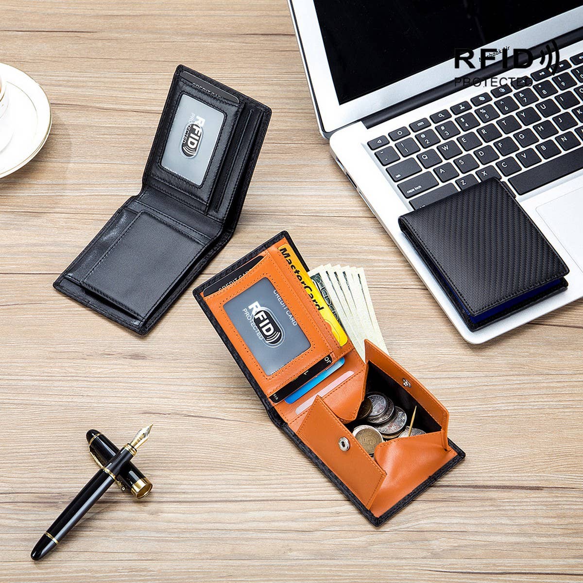 ULTRA-THIN SHORT MULTIFUNCTIONAL LEATHER WALLET_CWAB3777