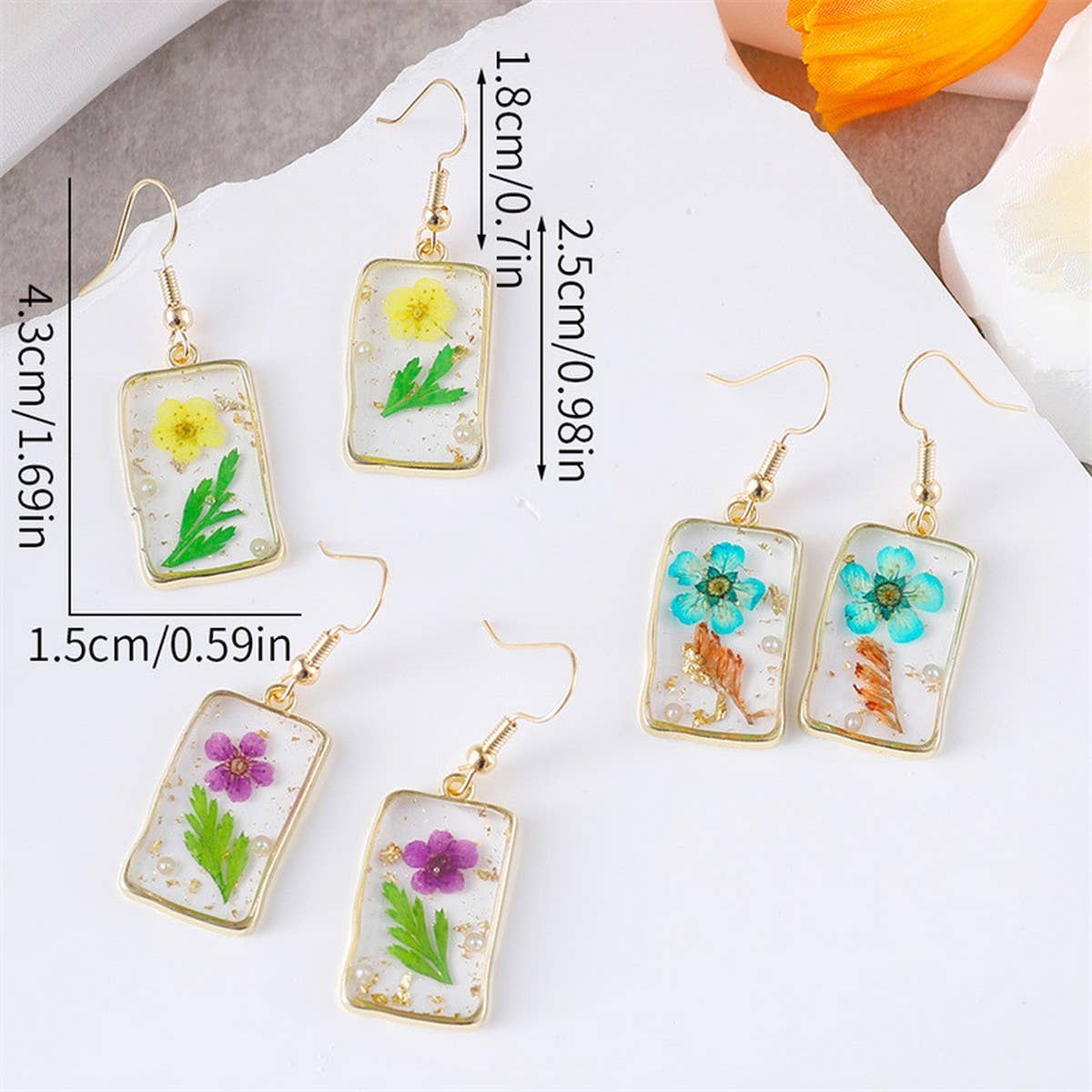 FASHIONABLE SWEET GEOMETRIC SQUARE EARRINGS