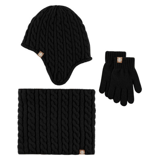 CHILDREN'S WINTER SCARF WARM THREE-PIECE SET