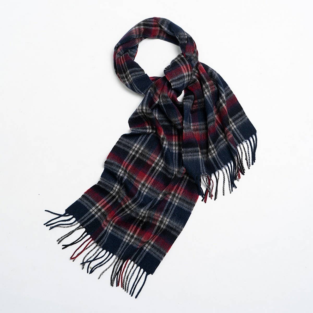 Nordic Plaid Wool Scarf ??Warm Winter Couple Wrap_CWASC2357