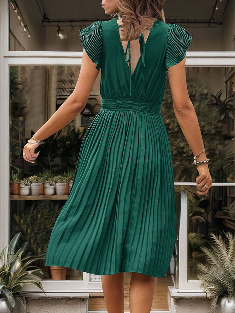 Simple,fashion and elegant solid-color dress