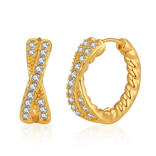 Retro niche design with cross-wrapped earrings