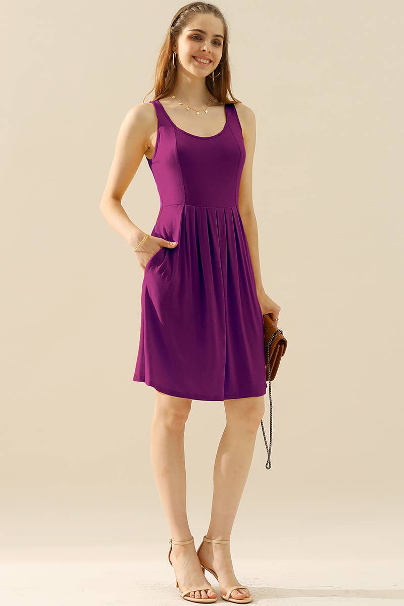 CWDSD10386-P_PLUS SIZE CASUAL SLEEVELESS PLEATED DRESSES