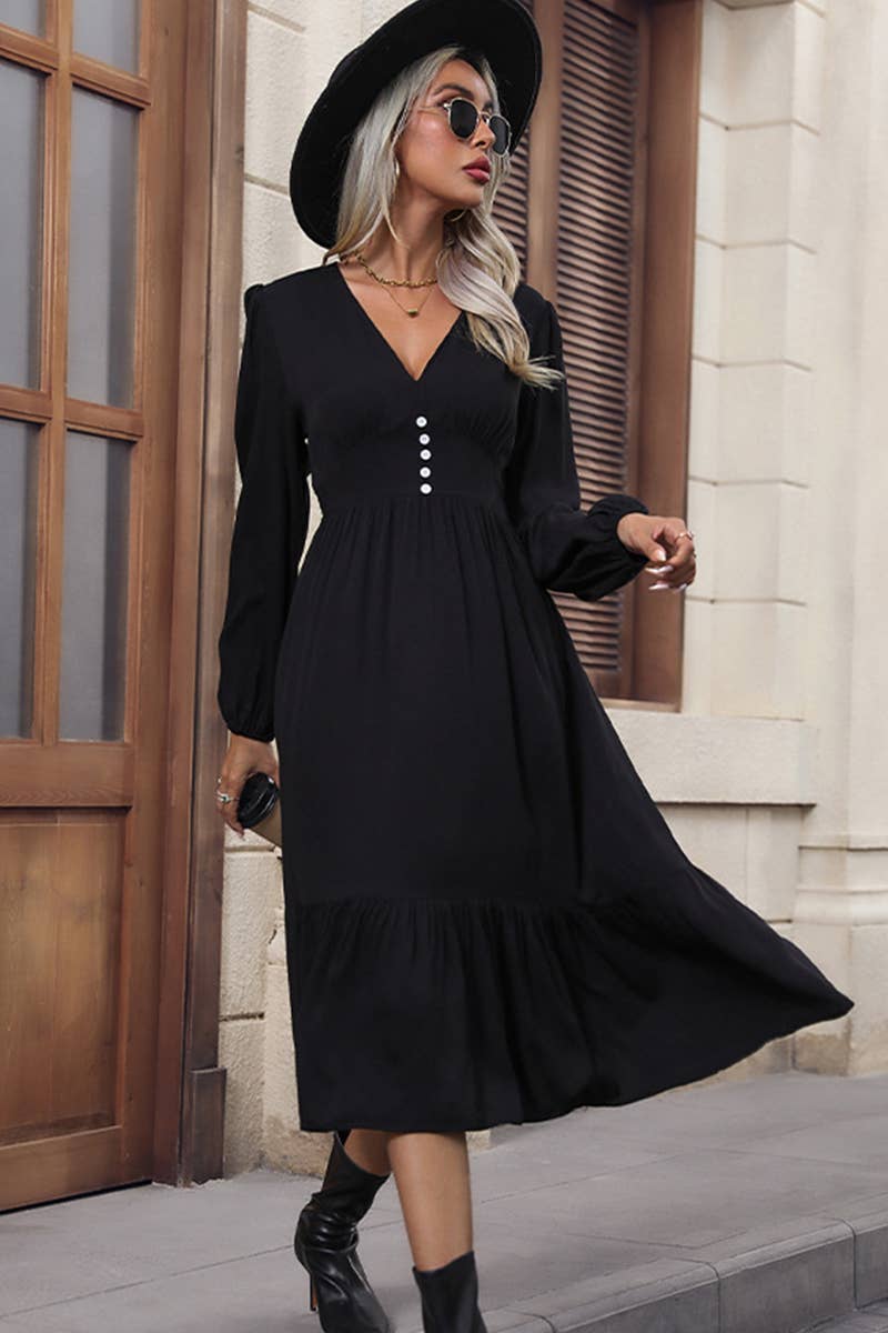 WOMEN V NECK DRESS_CWDSD2016