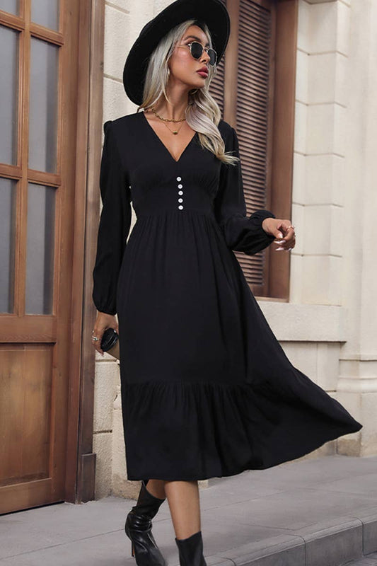 WOMEN V NECK DRESS_CWDSD2016