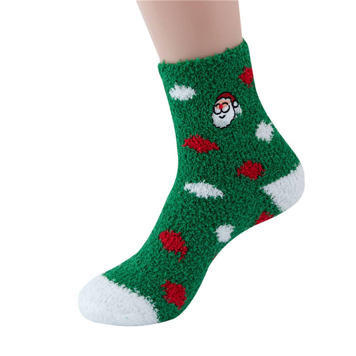 CHRISTMAS EMBROIDERY COZY SOCKS FOR WOMEN