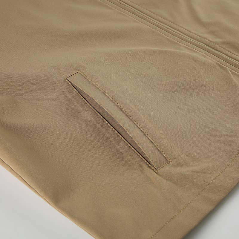 STAND COLLAR BUCKLE CARDIGAN LOOSE CASUAL COAT