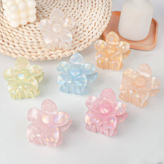CWAHA1614_SIMPLE SOLID COLOR FLOWERS HAIR CLAW CLIP